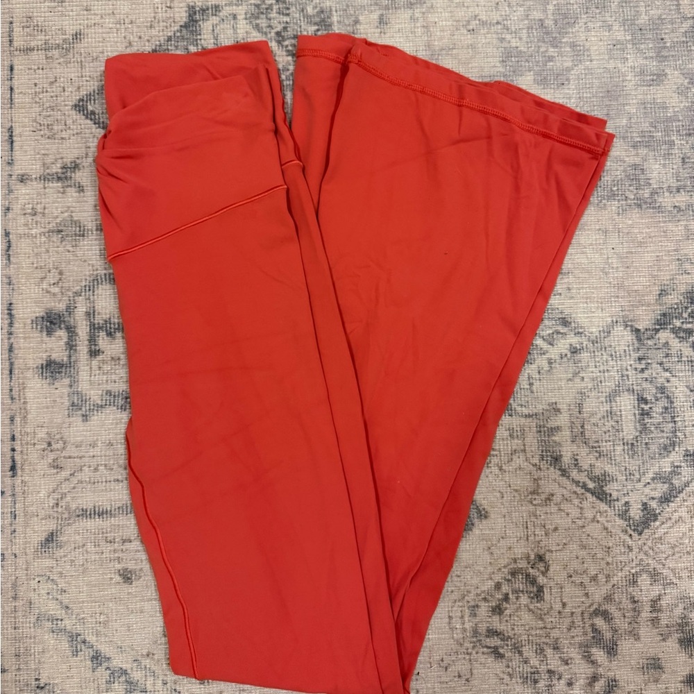 Aerie orange / coral flare leggings Size M